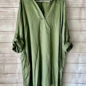 Falls Creek Olive Green Dress
